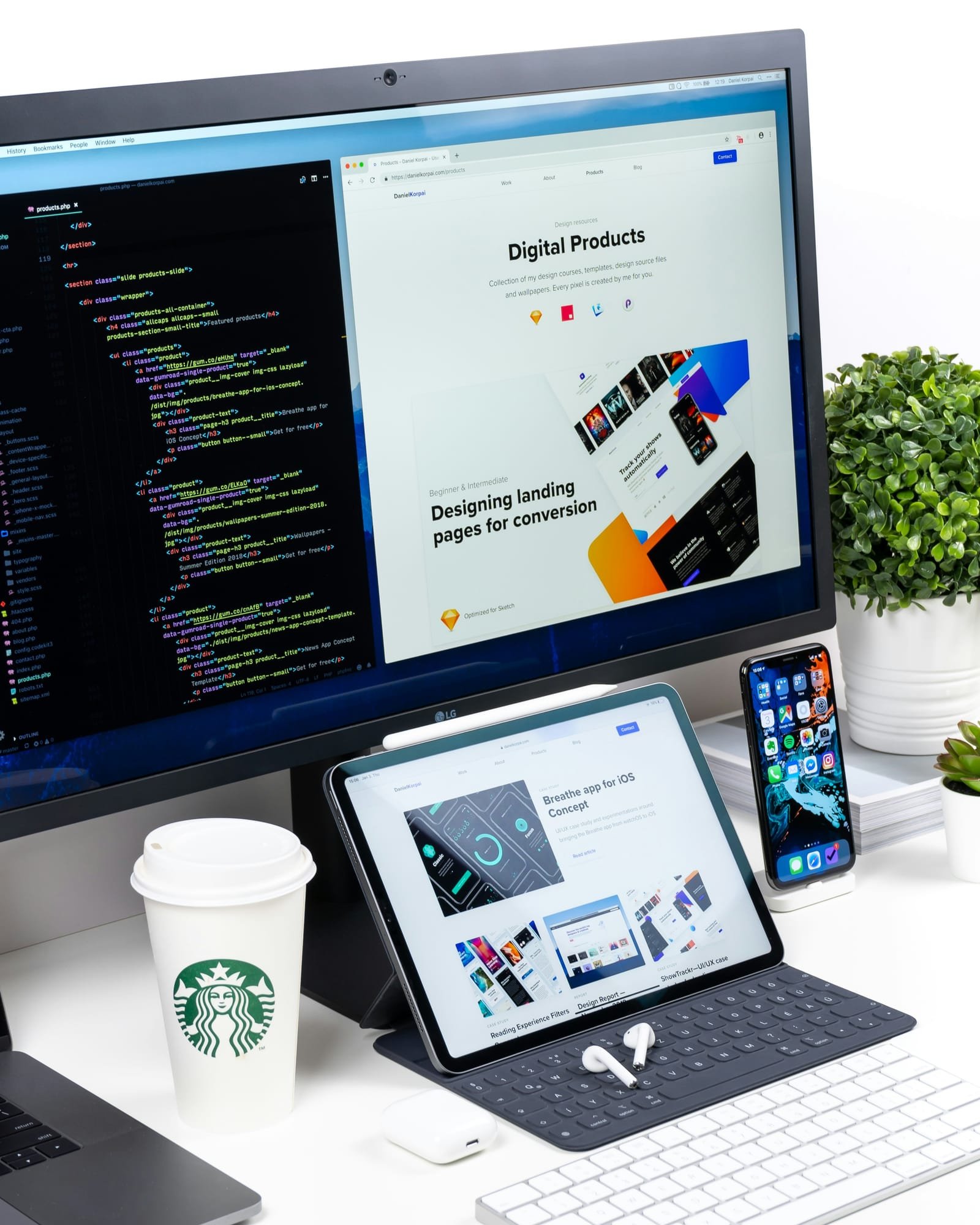 Espacio de trabajo utilizado para diseñar y desarrollar páginas web